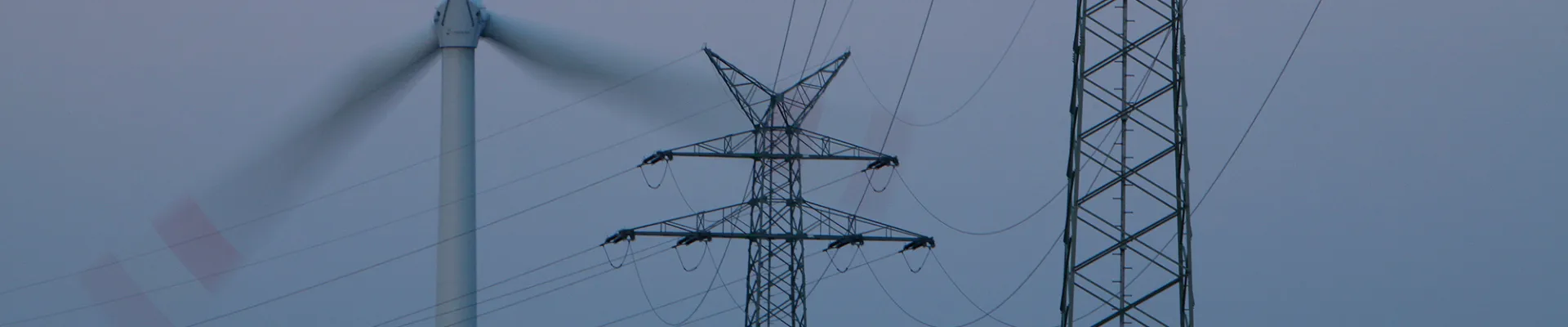wind power plant and power poles